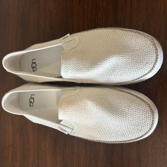 UGG Bren Knit Slip On Sneakers White 6.5 Womens - Picture 3 of 10